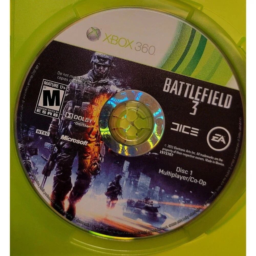Xbox 360: Battlefield 3, No Manual, TESTED &WORKING, GD DISC, FAST SHIPPING